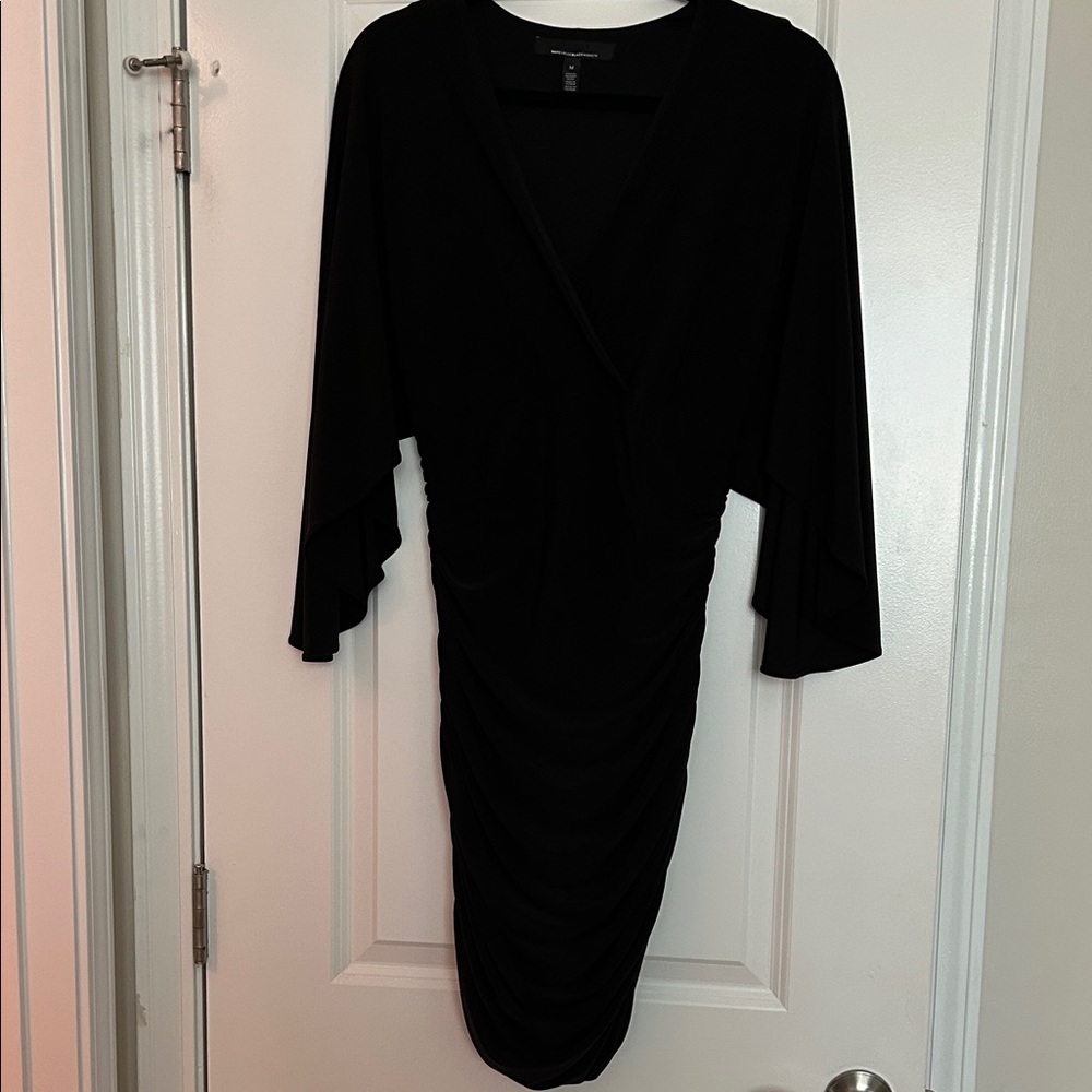 White House Black Market Black flared Sleeve Dress